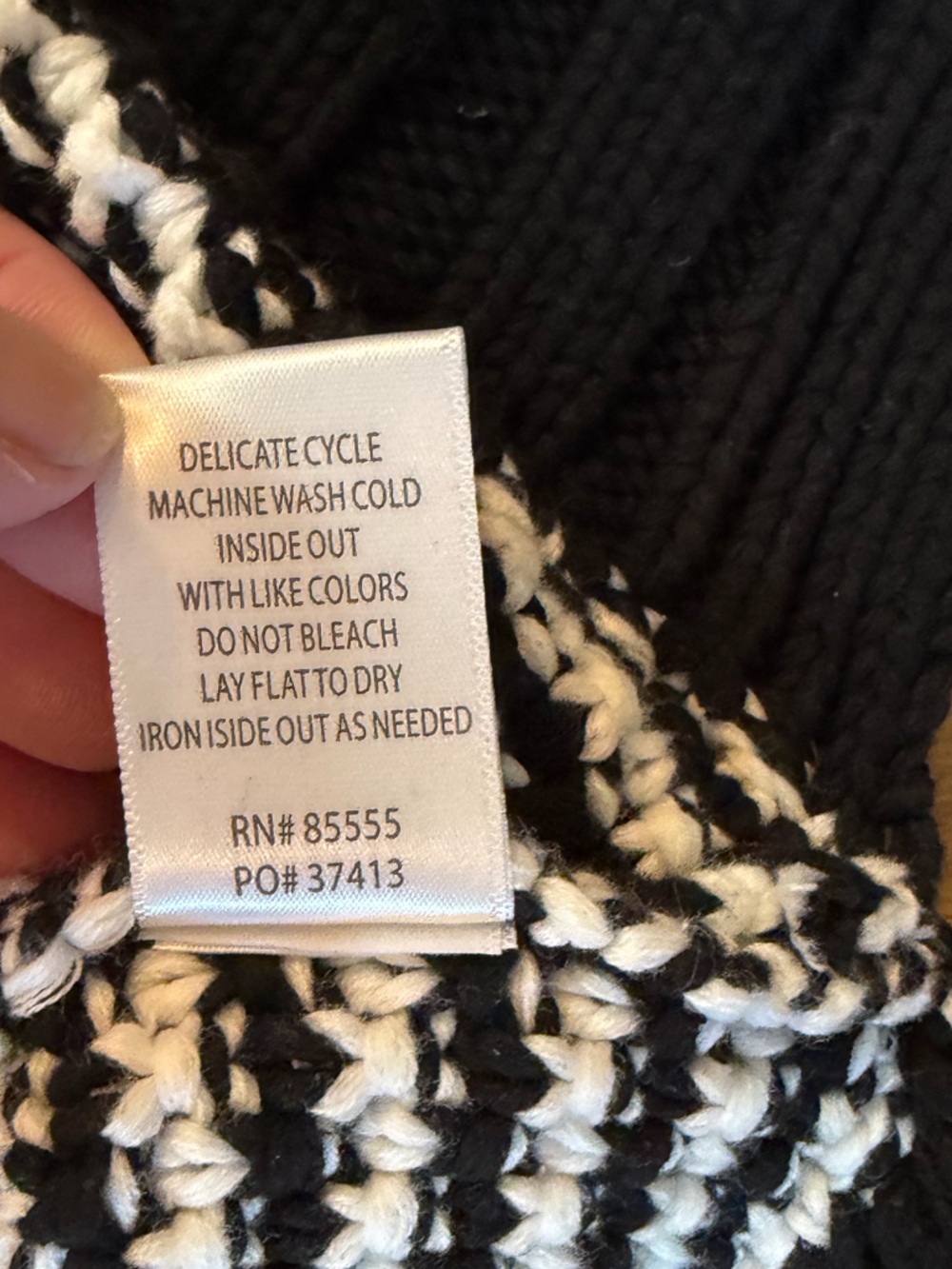 Pistola Black and White Sylvie Cotton Crew Neck Sweater Size XL - Picture 11 of 13